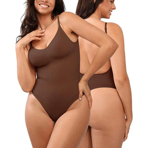 MISSMOLY Womens Backless Bodysuits Shapewear Thong New Tummy Control Butt Lifter Body Shaper Corset Slimming Camisole Tops