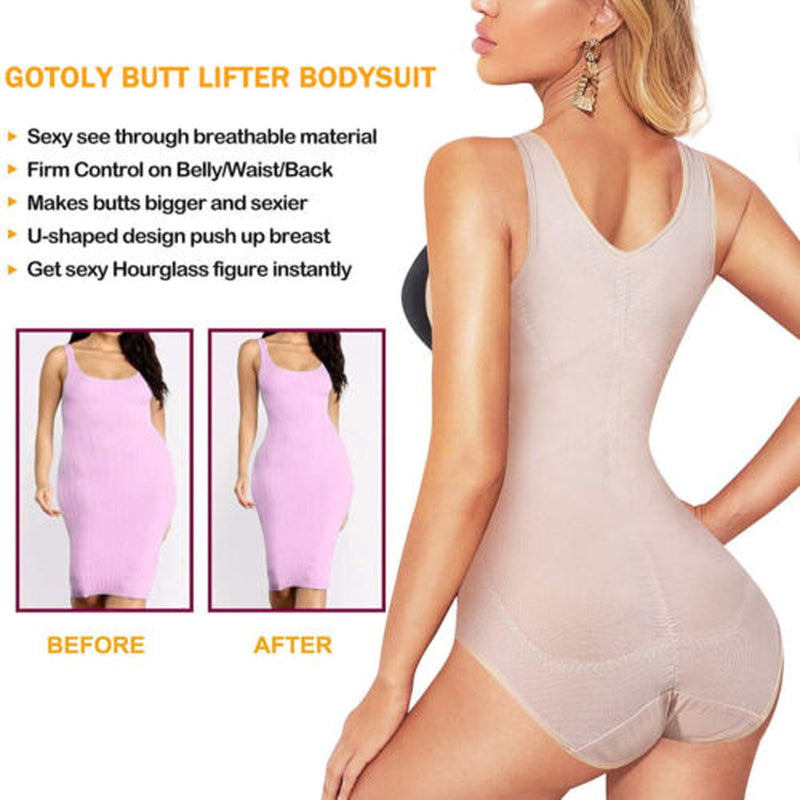 Women Full Body Shaper Compression Shapewear Firm Belly Control Bodysuit Slim US