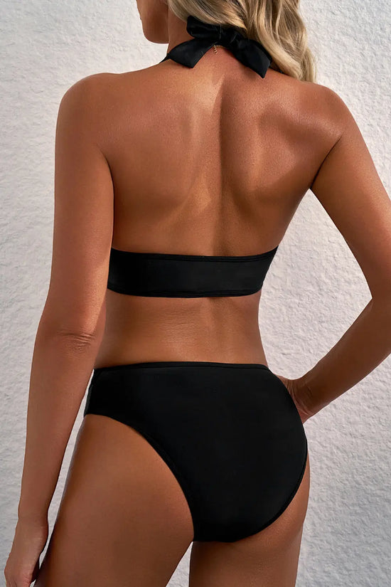 Sheer Mesh Halter Bikini Set - Getslexy