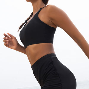 Black Crossover Bikini Tank and Skort Swimwear