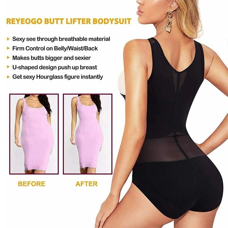 Women Full Body Shaper Compression Shapewear Firm Belly Control Bodysuit Slim US