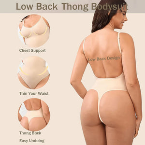 MISSMOLY Womens Backless Bodysuits Shapewear Thong New Tummy Control Butt Lifter Body Shaper Corset Slimming Camisole Tops